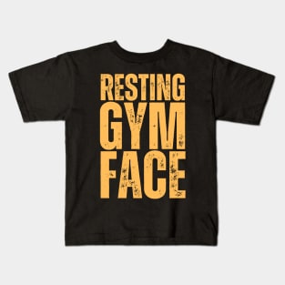 Resting Gym Face Kids T-Shirt